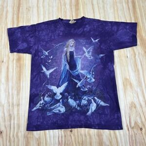 VTG The Mountain Fairy Elf Pixie T Shirt Sheila Wolk Fantasy Tie Die Liquid Blue